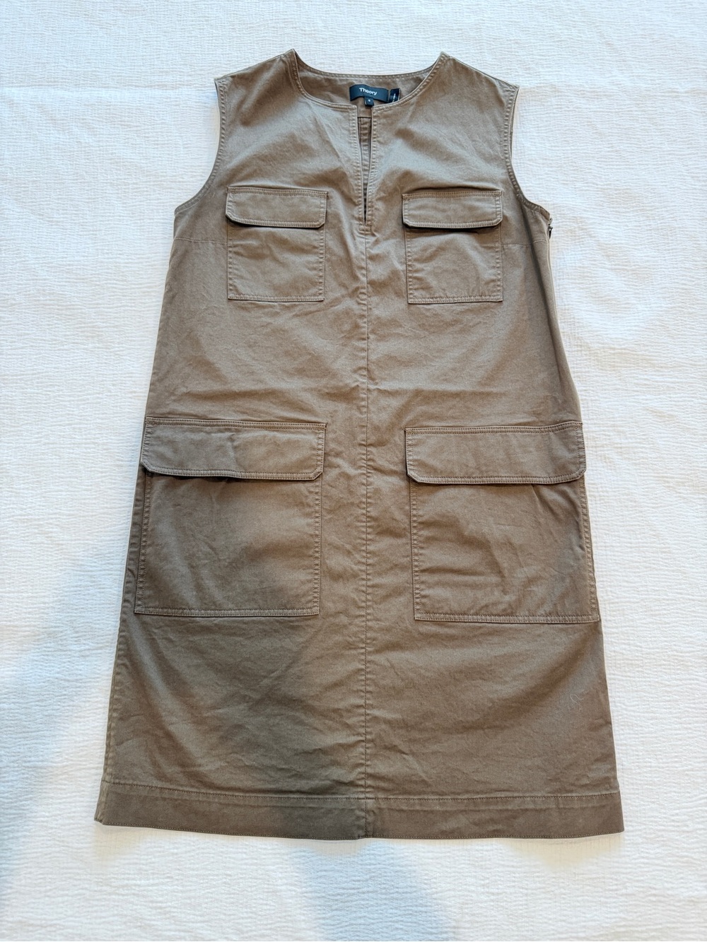 Theory Olive Utility Dress